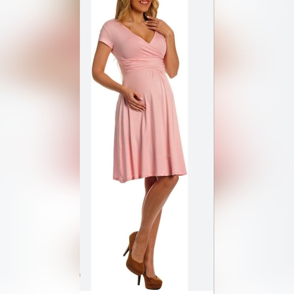 Dresses & Skirts - Chic Pink Maternity Dress Size XL